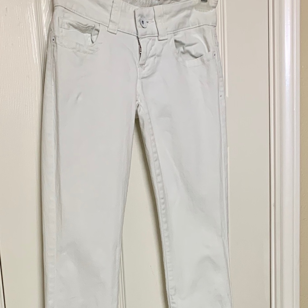 White Guess Daredevil Boot Cut Jeans